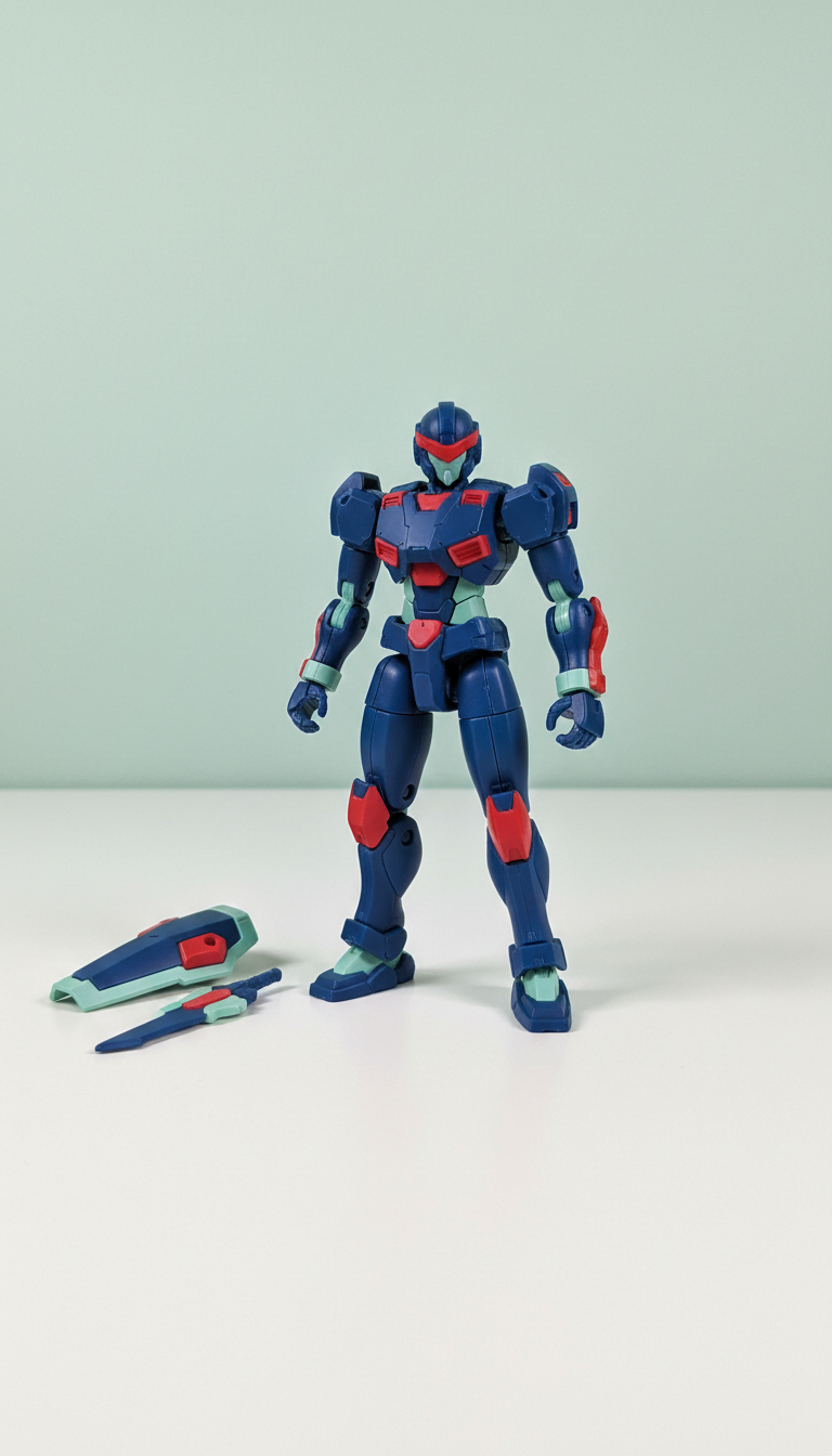 Denim Blue sidekick with poseable joints