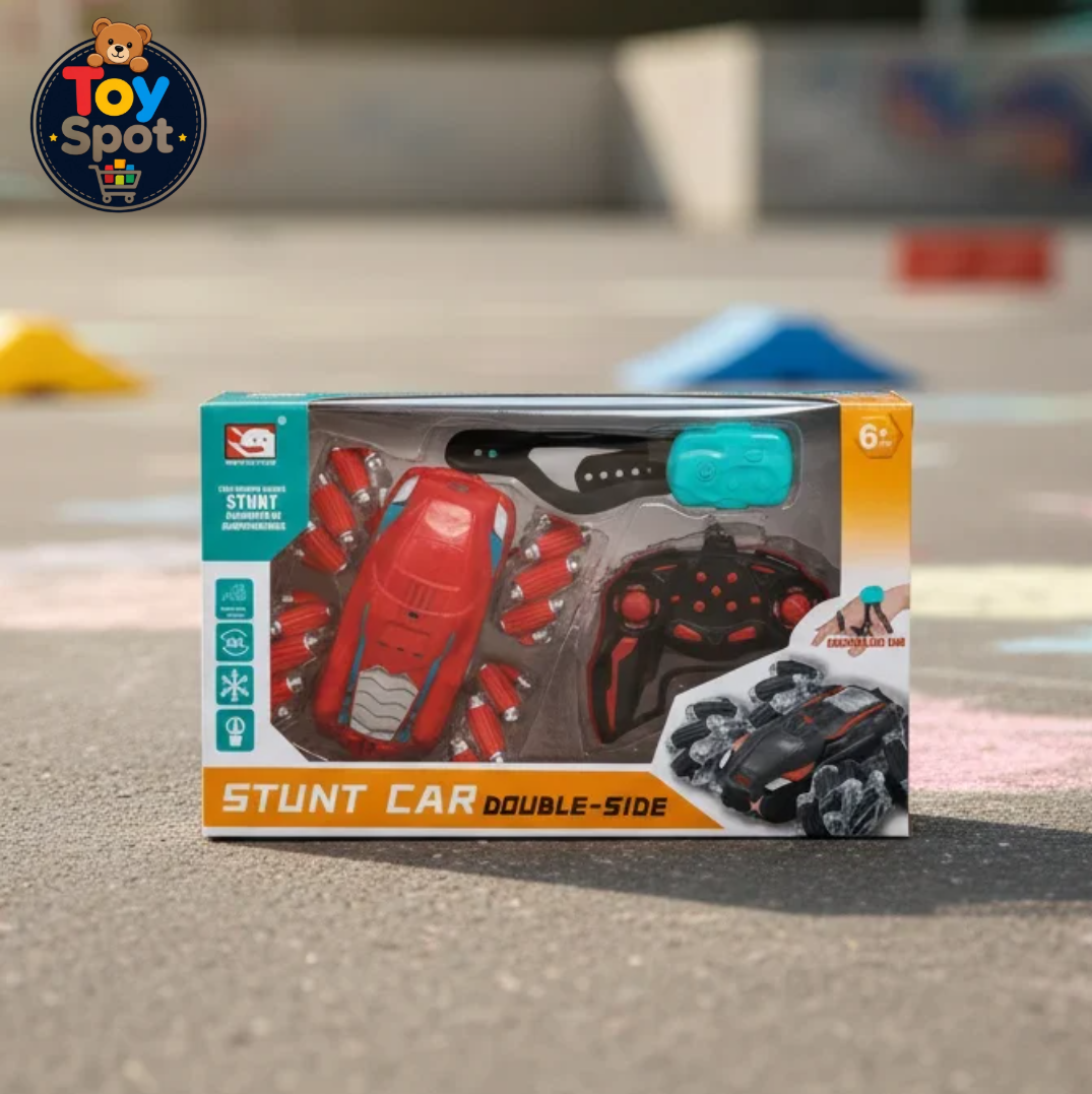 RC Hand Gesture Stunt Car with LED Lights & Rechargeable Battery