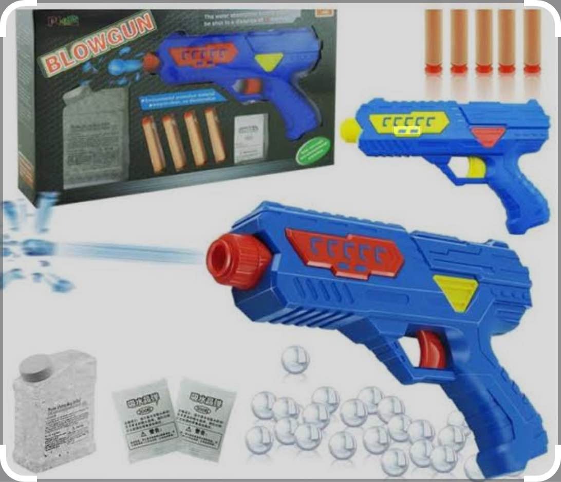 2-in-1 Soft Dart & Water Gel Ball Toy Gun | Manual Blaster for Kids