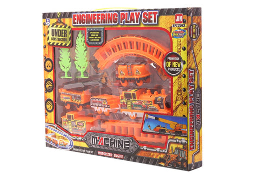 Engineering Play Set Construction Train Track Toy