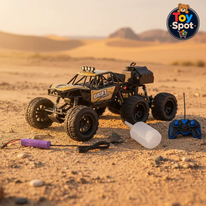 1:18 RC Spray Rock Crawler Jeep 6x6 with LED Lights & Smoke Effect
