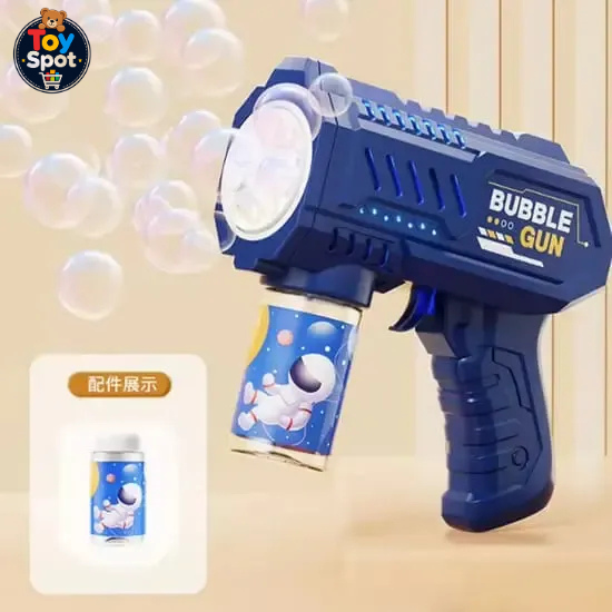 Automatic Bubble Bottle Gun with Lights & Bubble Solution for Kids