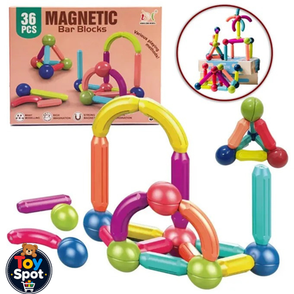 Magnetic Stick Building Blocks | Magnetic Bar Construction Set for Kids