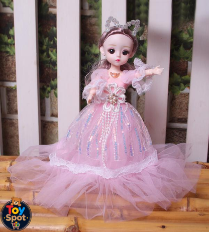 12-Inch Princess Bendable Doll With Dress & Accessories