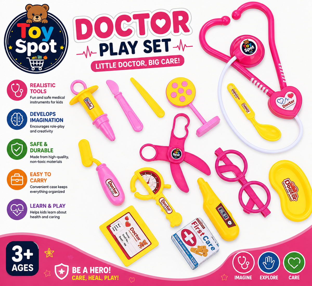 Buy High Play Plastic Doctor Toy Set for Kids