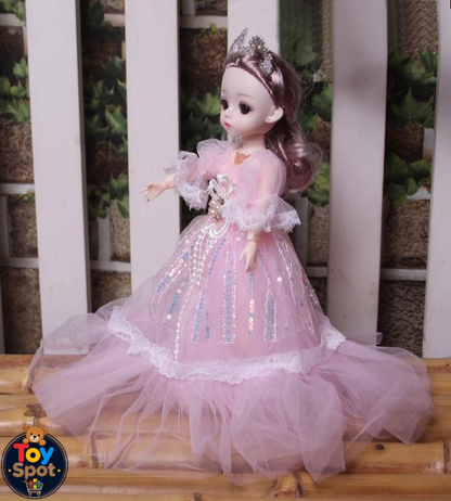 12-Inch Princess Bendable Doll With Dress & Accessories
