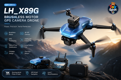 LH-X89G Brushless Motor GPS Camera Drone with HD Dual Camera & LCD Screen Remote
