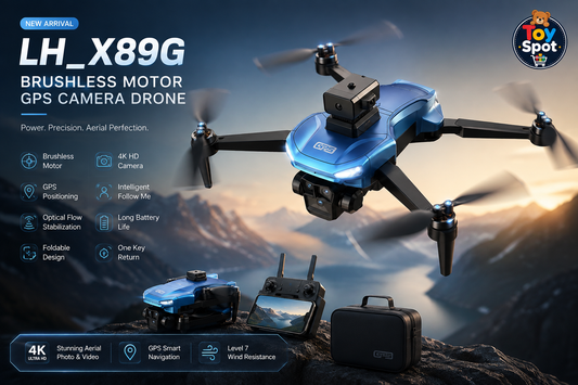LH-X89G Brushless Motor GPS Camera Drone with HD Dual Camera & LCD Screen Remote