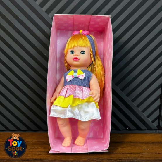 Happy Every Day Baby Doll with Feeding Bottle & Diaper
