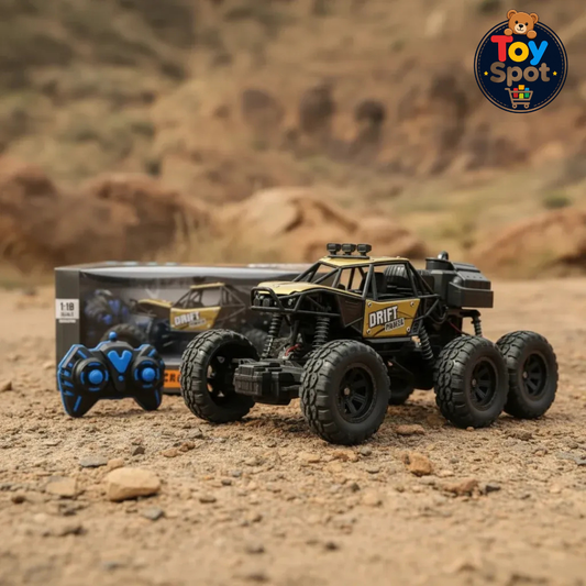 1:18 RC Spray Rock Crawler Jeep 6x6 with LED Lights & Smoke Effect