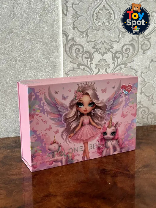 42-Piece Girls Makeup & Jewellery Briefcase Play Set with Mirror