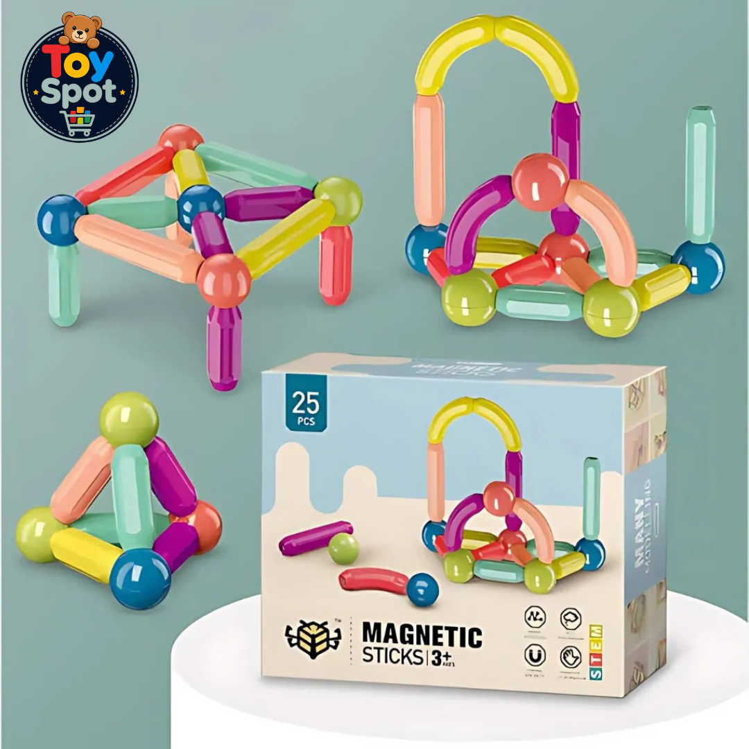 Magnetic Stick Building Blocks | Magnetic Bar Construction Set for Kids