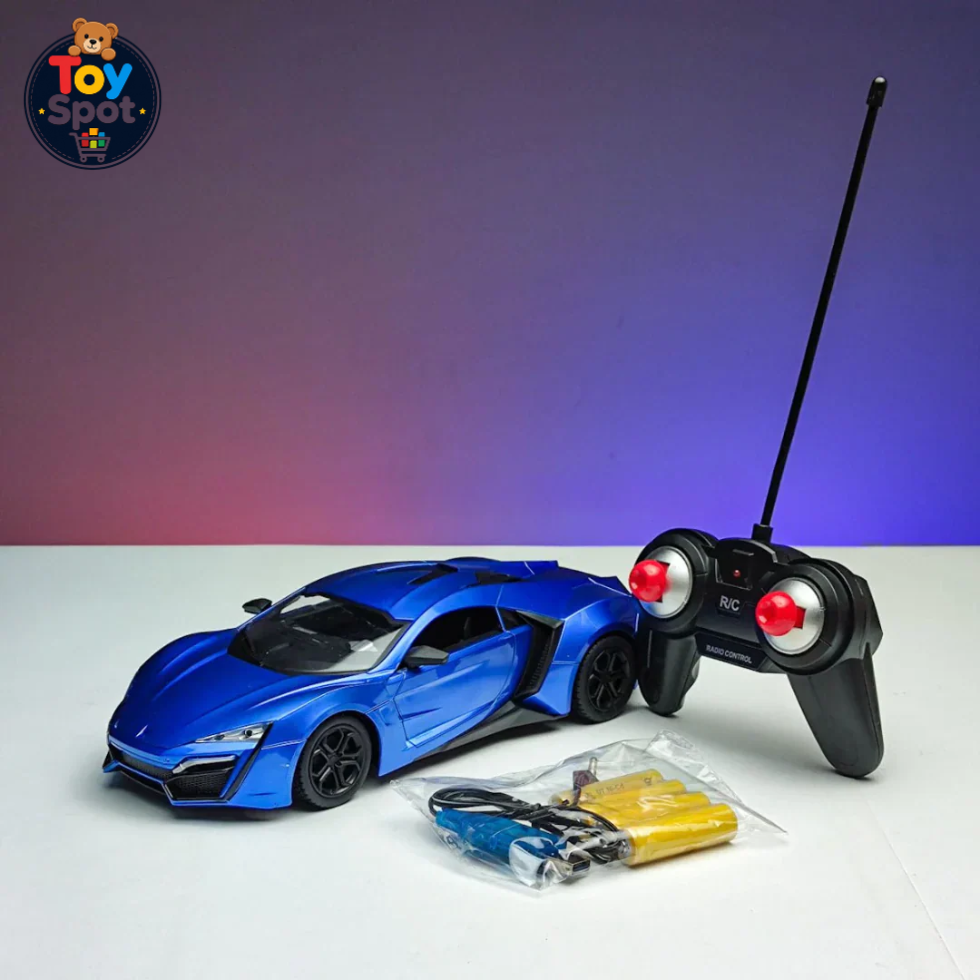 Bonzer Rechargeable Remote Control Sports Racing Car with LED Lights