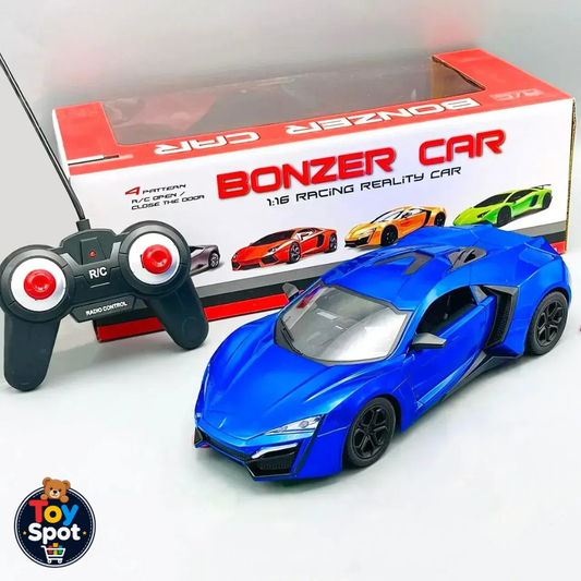 Bonzer Rechargeable Remote Control Sports Racing Car with LED Lights