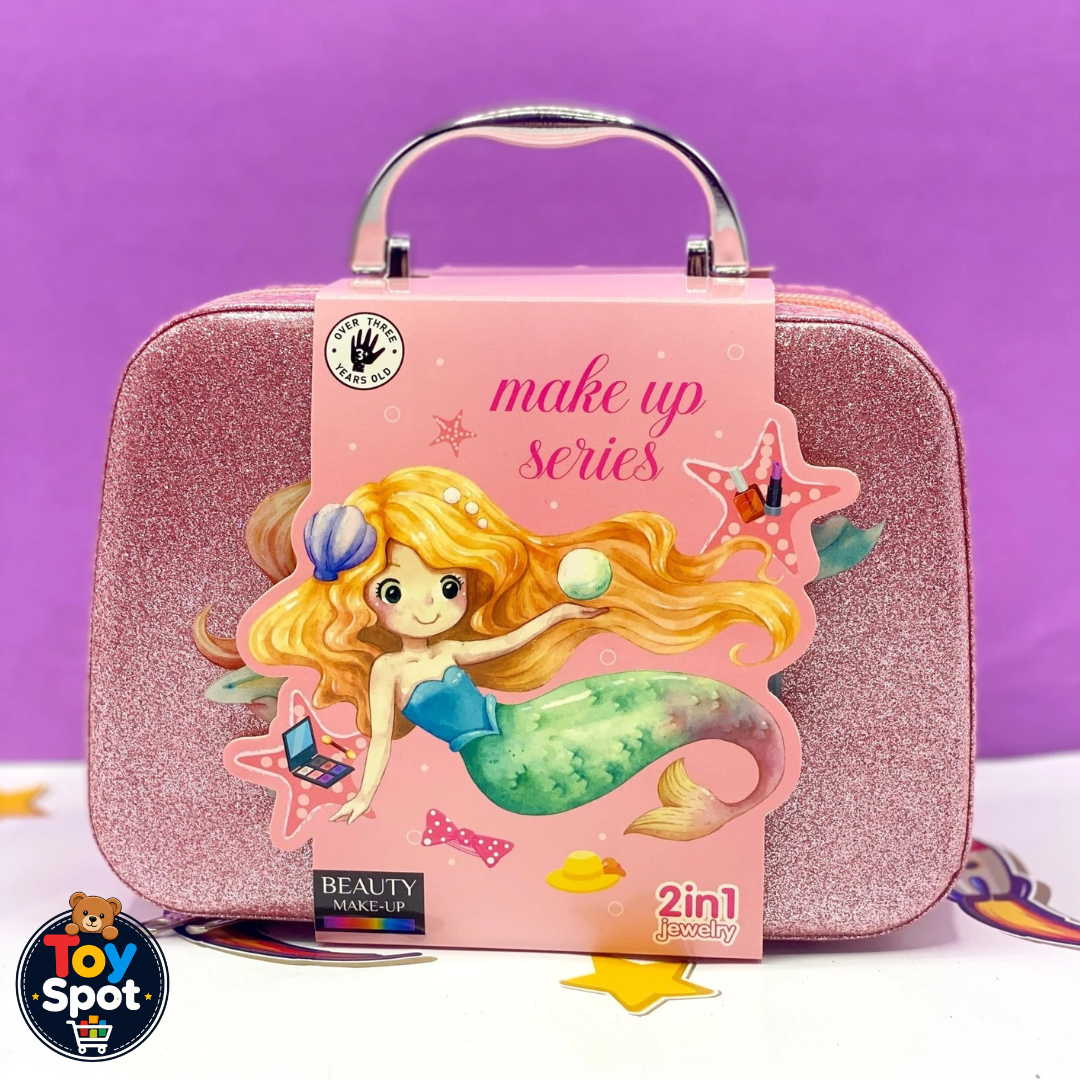 Mermaid 2-in-1 Kids Makeup Kit & Beauty Bag Play Set