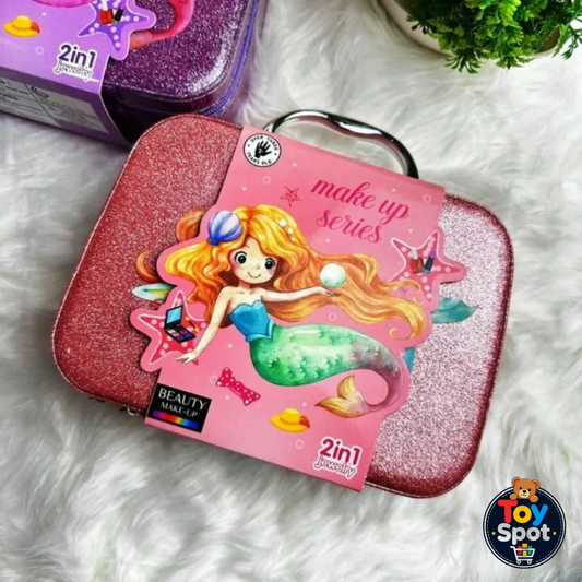 Mermaid 2-in-1 Kids Makeup Kit & Beauty Bag Play Set
