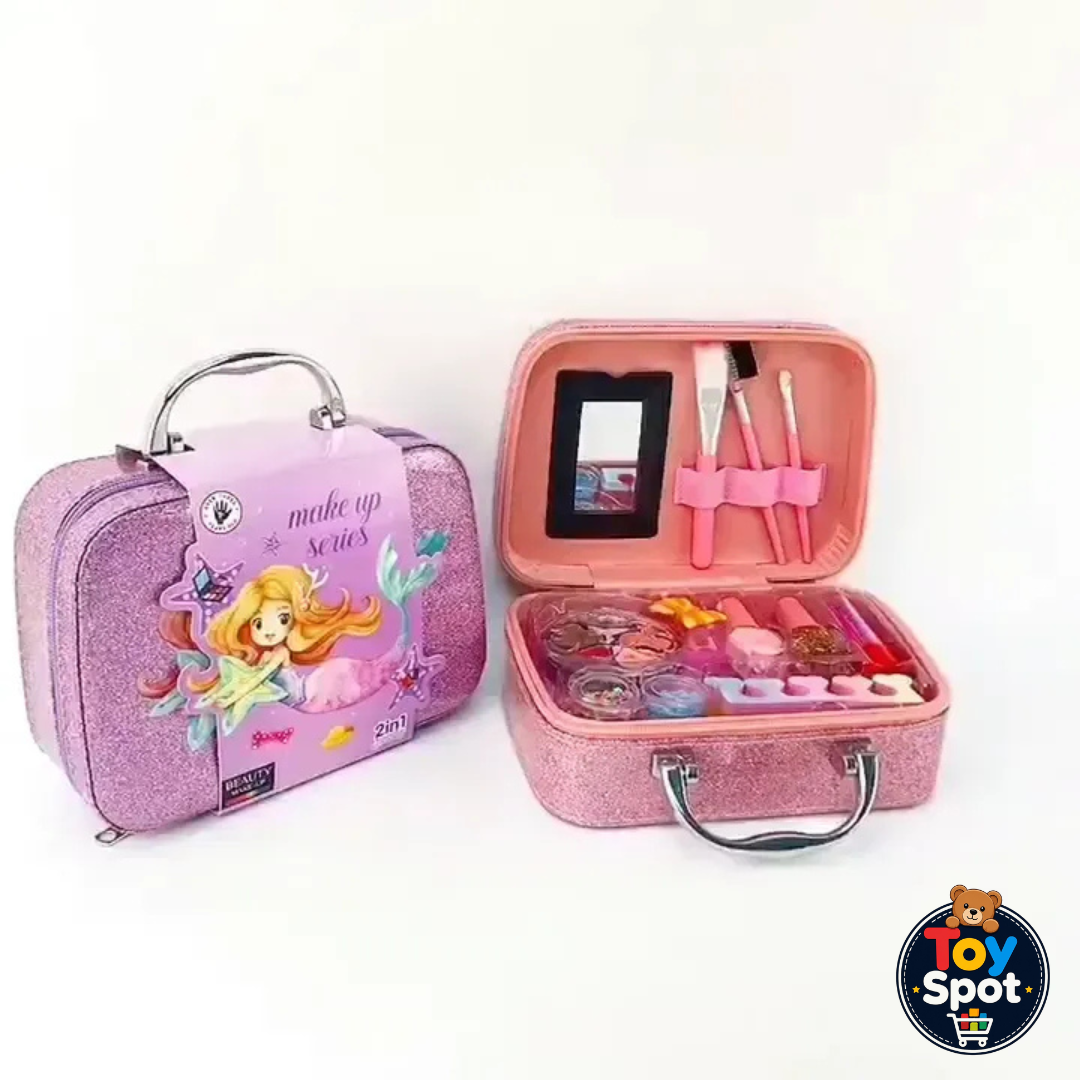 Mermaid 2-in-1 Kids Makeup Kit & Beauty Bag Play Set