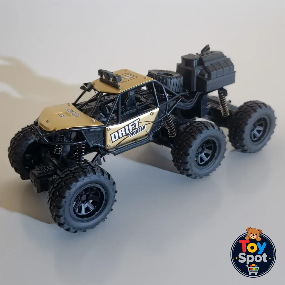1:18 RC Spray Rock Crawler Jeep 6x6 with LED Lights & Smoke Effect
