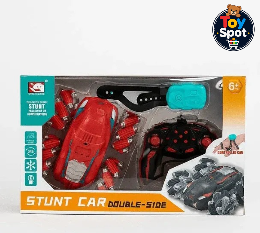 RC Hand Gesture Stunt Car with LED Lights & Rechargeable Battery