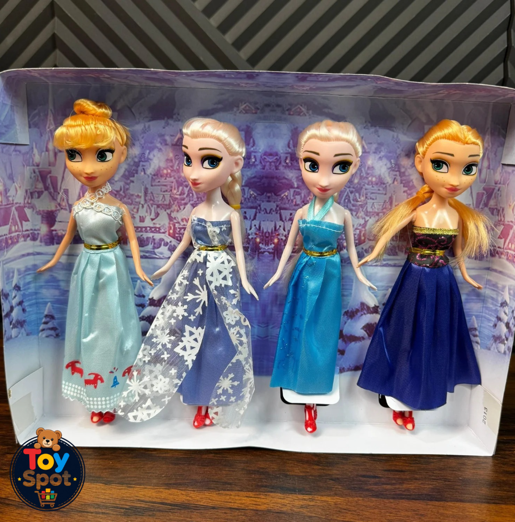 Frozen Dolls Set (Pack of 4) – Elsa, Anna & Friends Princess Doll Collection