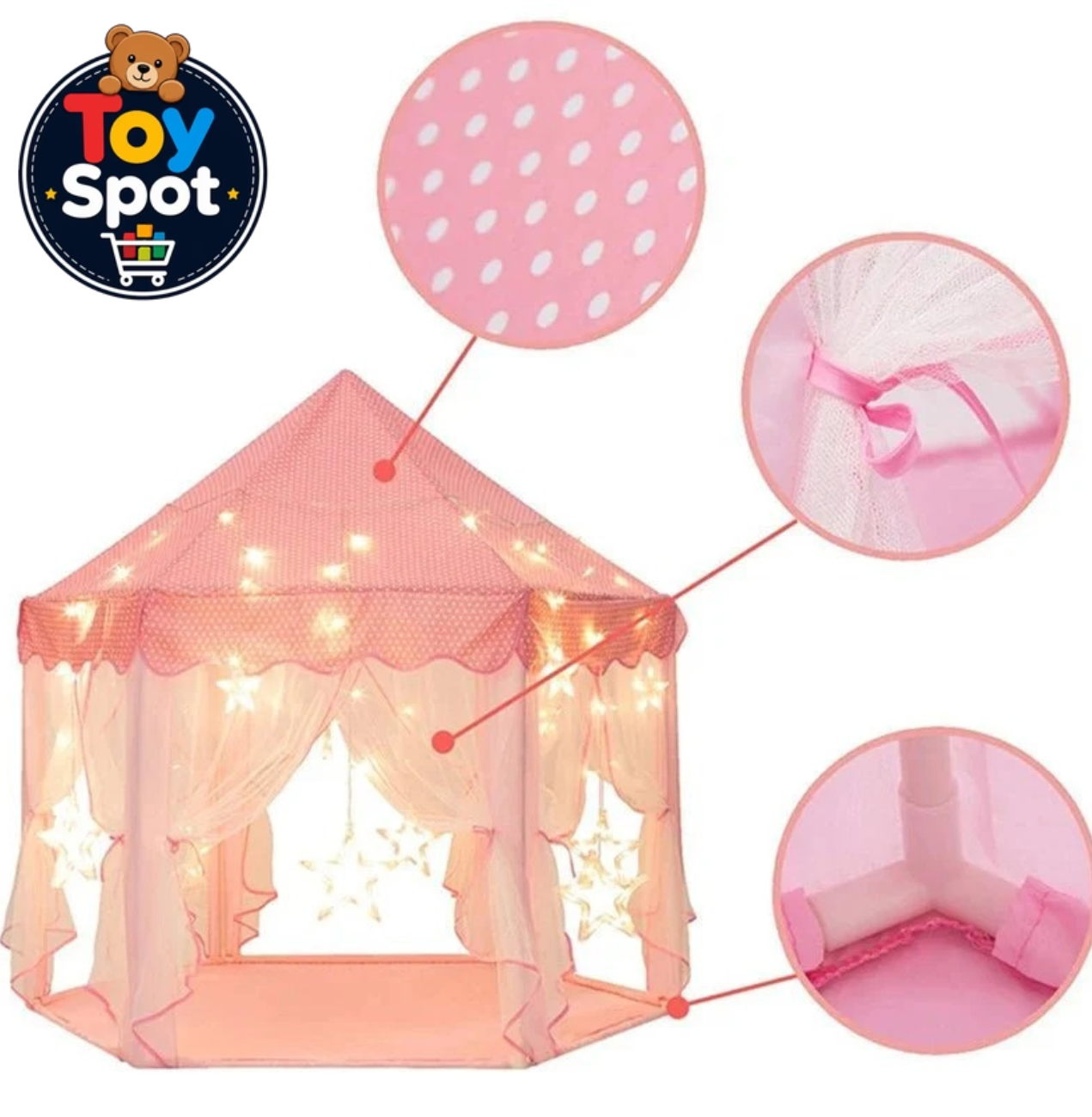 Castle Shaped Cute Princess Tent House – Royal Play Castle for Kids