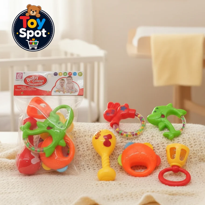 8 Pcs Baby Rattle & Teether Toy Set