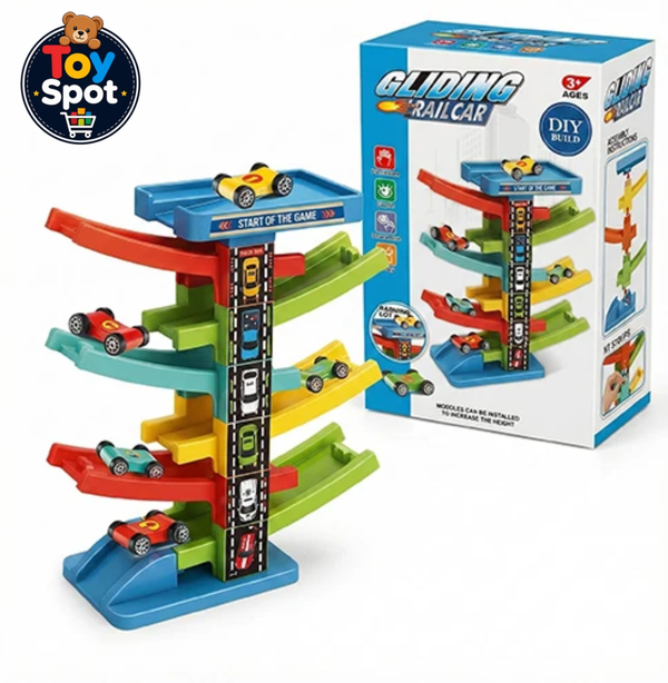Gliding Railcar Building Blocks Tracks Set | Building Toy