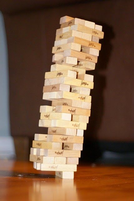 Jenga Wooden Block Tower Game – 45 Hardwood Blocks