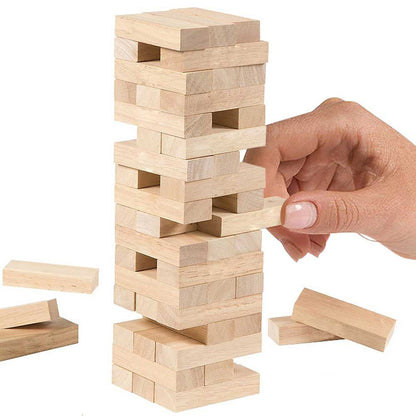 Jenga Wooden Block Tower Game – 45 Hardwood Blocks