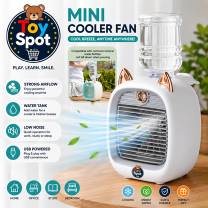 Cute Cat Mini Air Cooler Mist Fan with Water Tank