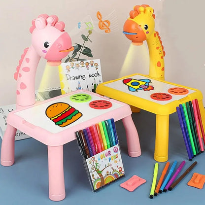 Giraffe LED Projector Drawing Table for Kids