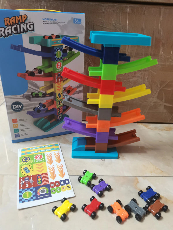 Gliding Railcar Building Blocks Track Set