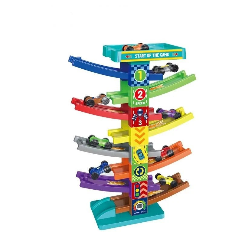 Gliding Railcar Building Blocks Track Set