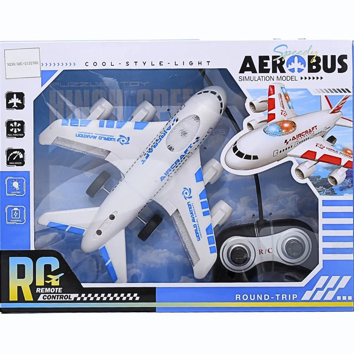 RC Aerobus Airplane With Flashing LED Lights