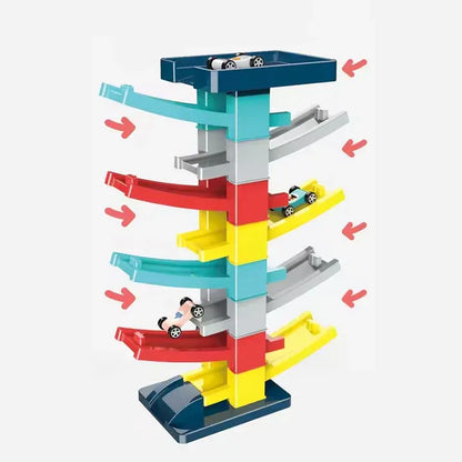 Gliding Railcar Building Blocks Track Set