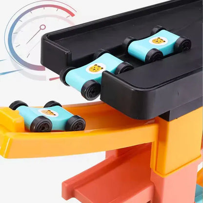 Gliding Railcar Building Blocks Track Set