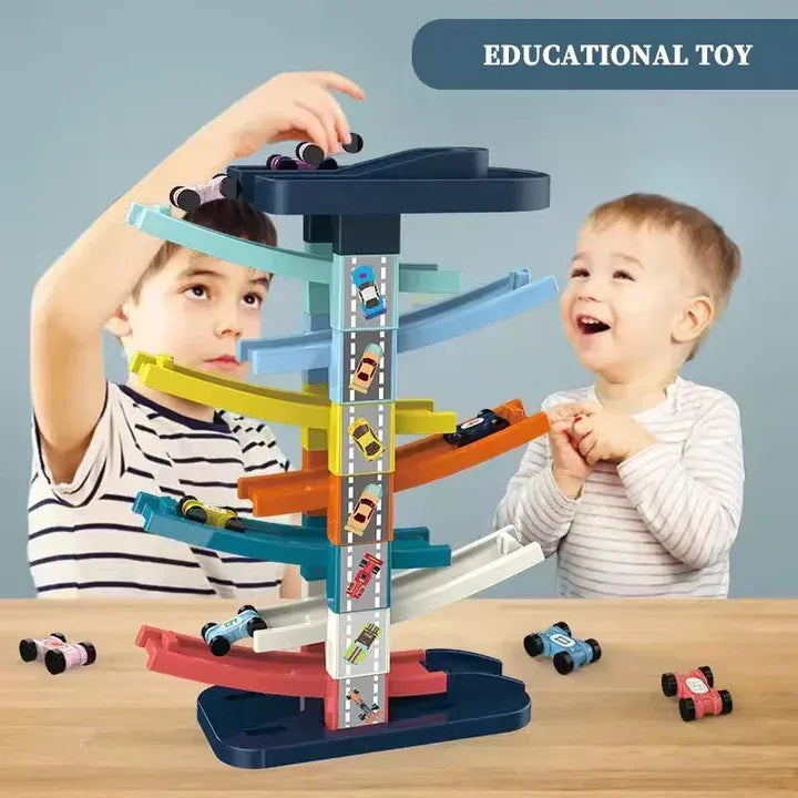 Gliding Railcar Building Blocks Track Set