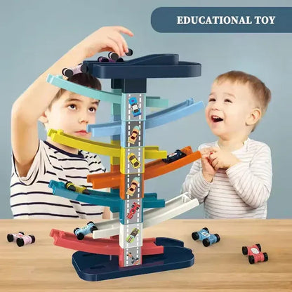 Gliding Railcar Building Blocks Track Set