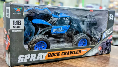 1:18 RC Spray Rock Crawler Jeep 6x6 with LED Lights & Smoke Effect