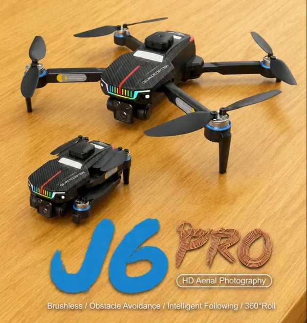 J6 Pro Triple Camera Drone | Brushless 4K RC Drone