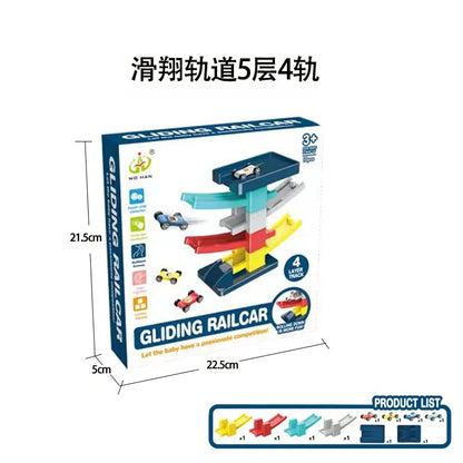 Gliding Railcar Building Blocks Tracks Set | Building Toy