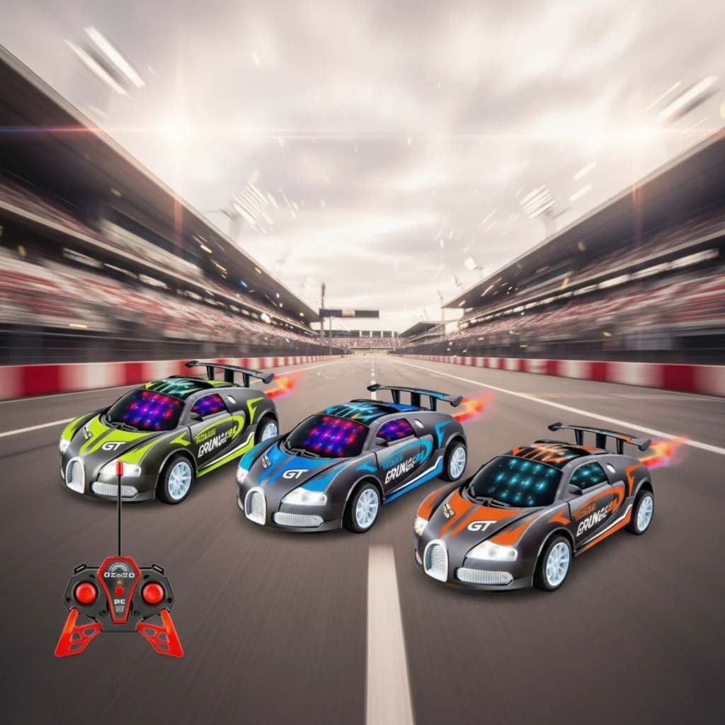 Spray Remote Control Racing Car with Smoke Effect & LED Lights
