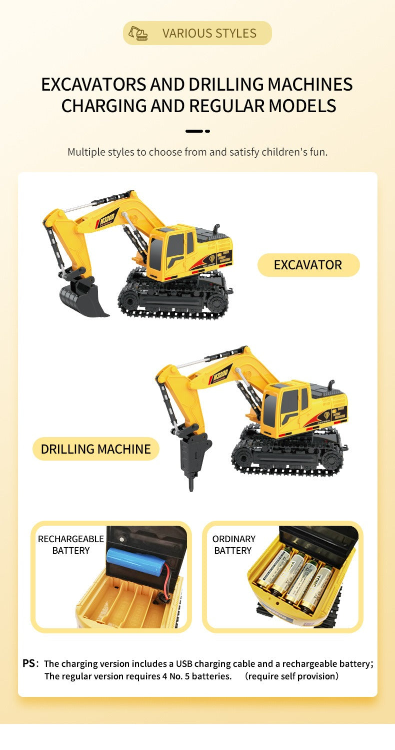 1:24 Scale Remote Control Excavator Construction Truck