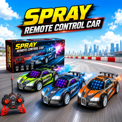 Spray Remote Control Racing Car with Smoke Effect & LED Lights