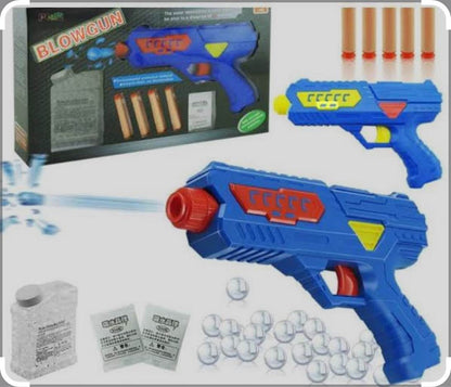 2-in-1 Soft Dart & Water Gel Ball Toy Gun | Manual Blaster for Kids
