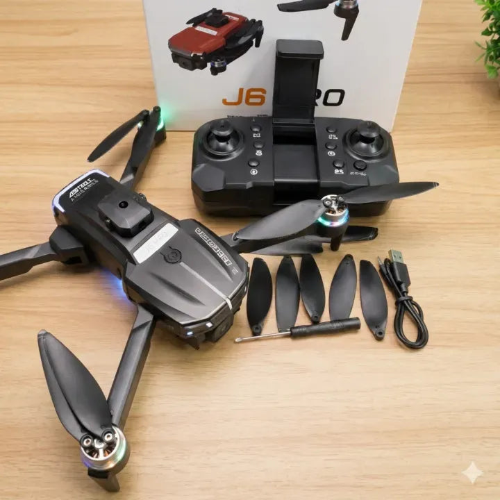 J6 Pro Triple Camera Drone | Brushless 4K RC Drone