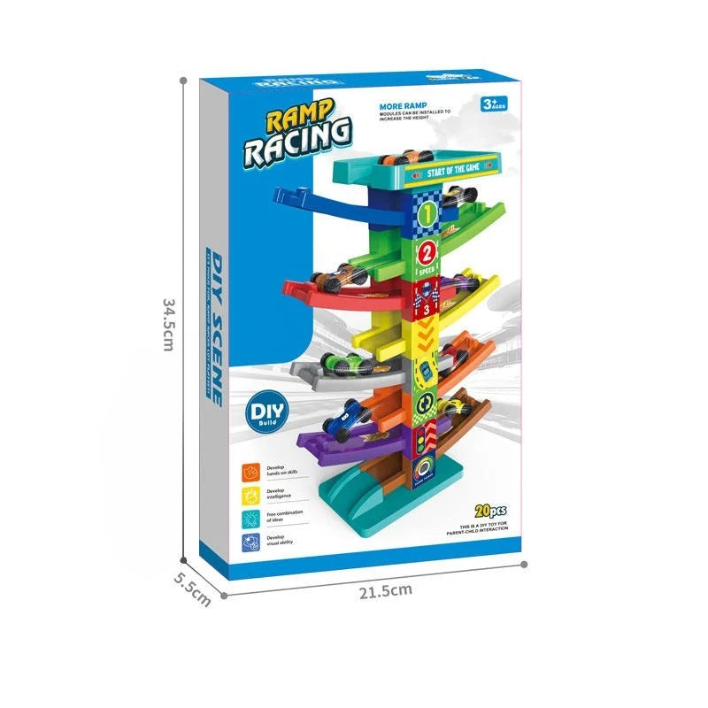 Gliding Railcar Building Blocks Track Set