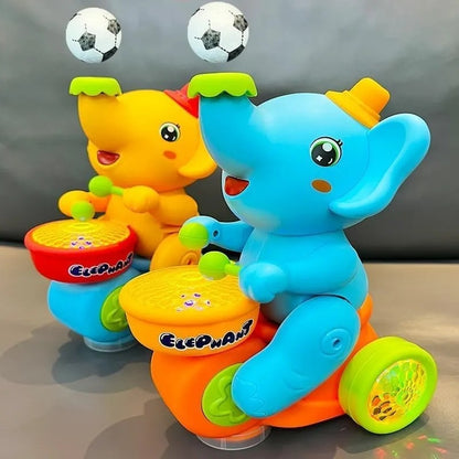 Musical Ball Blowing & Walking Elephant Toy with Lights & Music