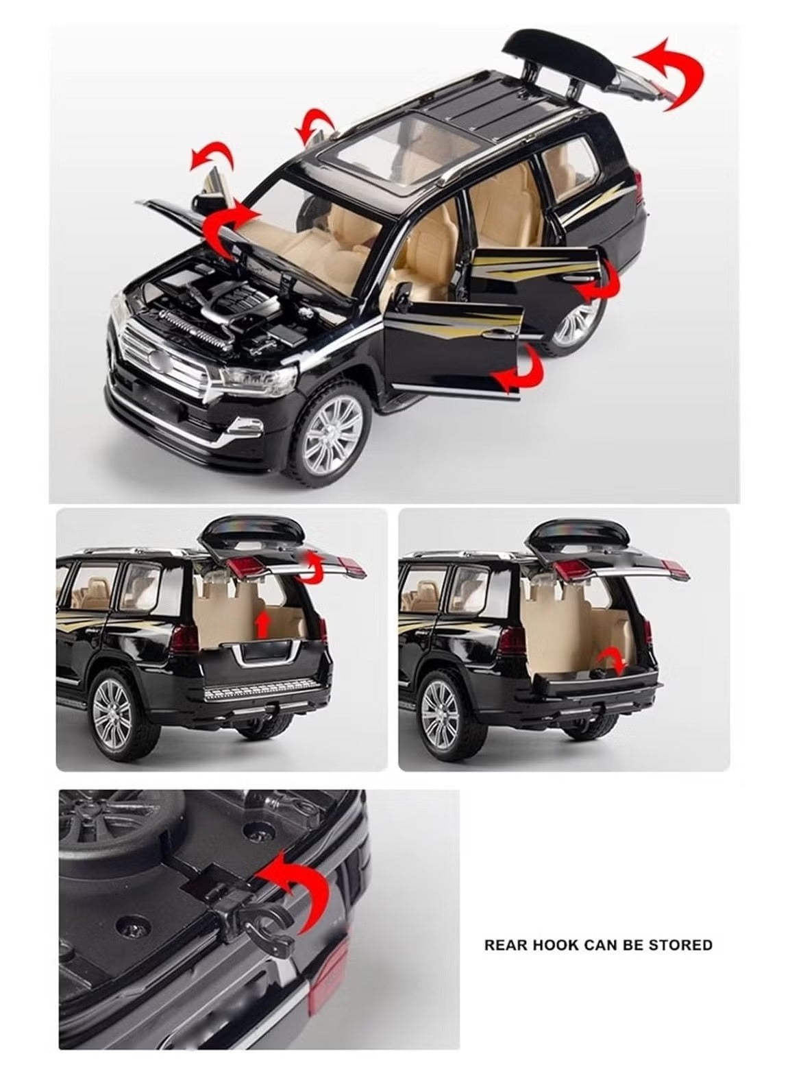 1:24 Scale RC Toyota Land Cruiser Prado with Lights & Sound