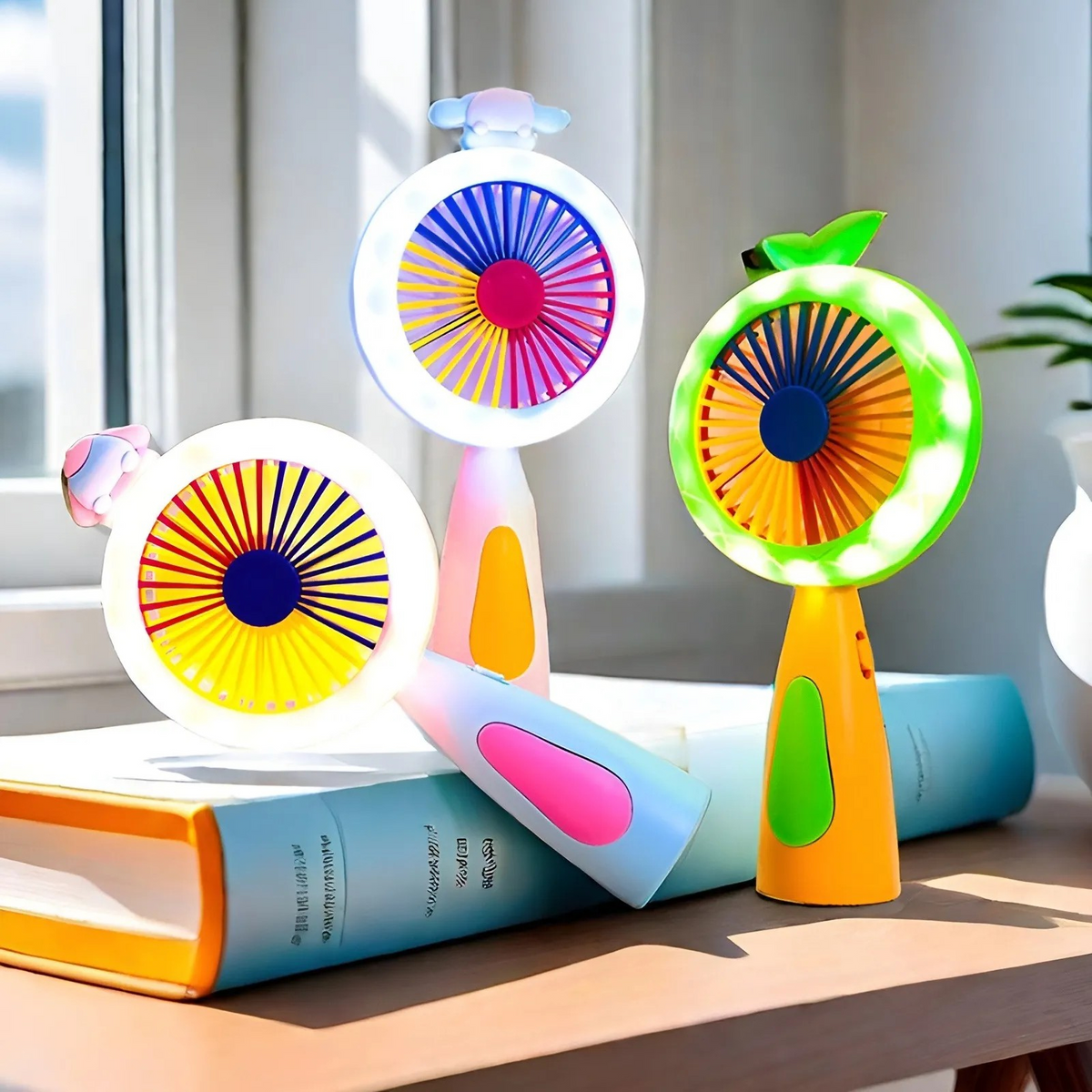 Rechargeable & Portable LED Lighting Mini Fan